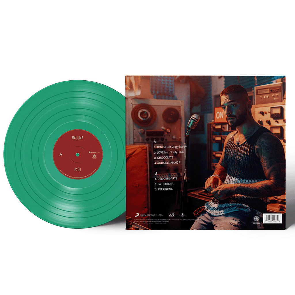 Maluma - #7DJ (7 Dias En Jamaica) Turquoise Vinyl LP Sony Latin