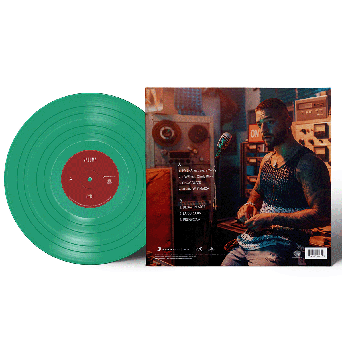 Maluma - #7DJ (7 Dias En Jamaica) Turquoise Vinyl LP Sony Latin