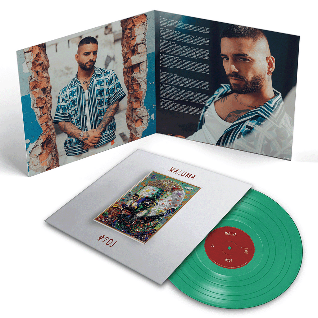Maluma - #7DJ (7 Dias En Jamaica) Turquoise Vinyl LP Sony Latin