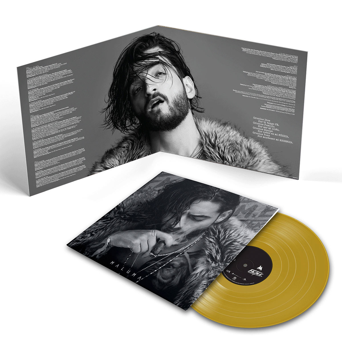 Maluma - F.A.M.E. Gold Vinyl LP Sony Latin
