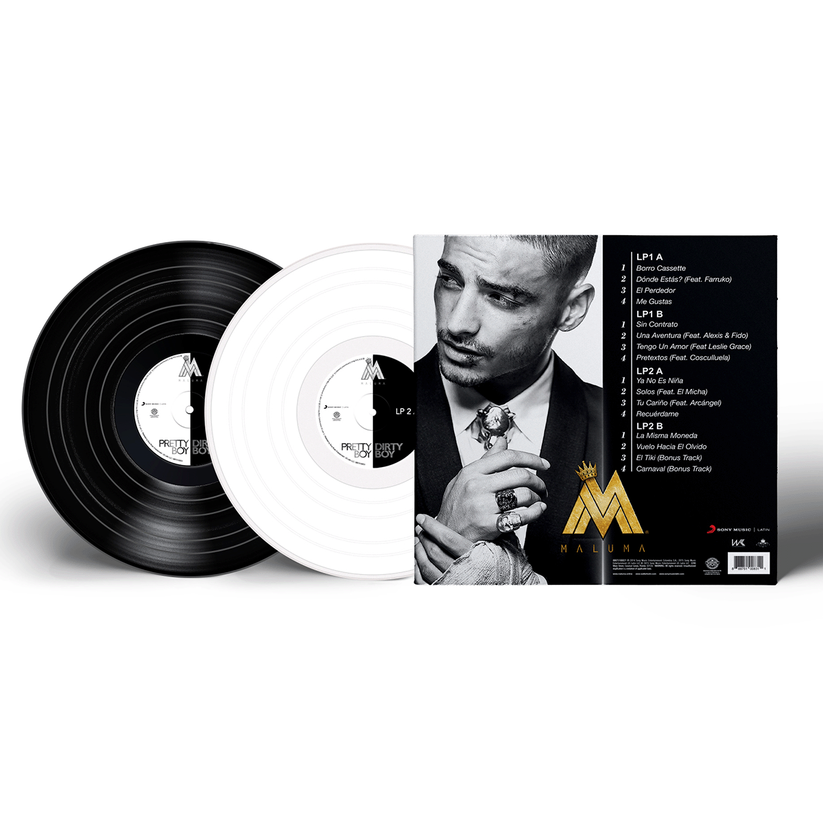 Maluma - Pretty Boy, Dirty Boy White & Black Vinyl 2LP Sony Latin