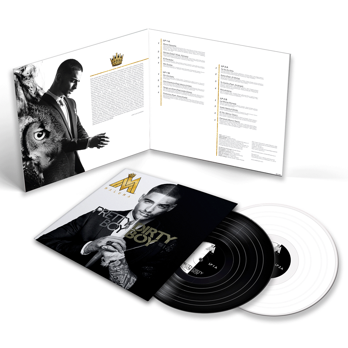 Maluma - Pretty Boy, Dirty Boy White & Black Vinyl 2LP Sony Latin