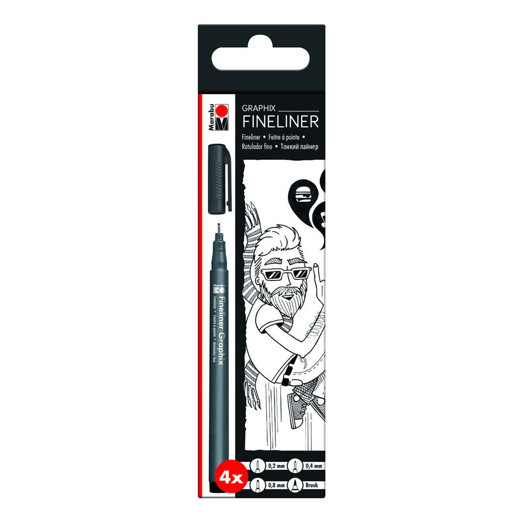 Marabu Graphix Fineliner 4-set ShopSketchBox