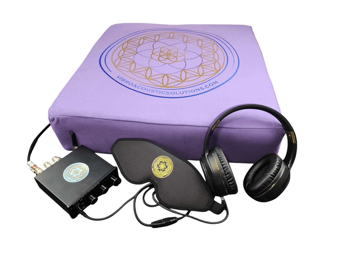 Vibroacoustic Therapy Meditation Cushion bundle with custom amplifier Vibroacoustic Solutions
