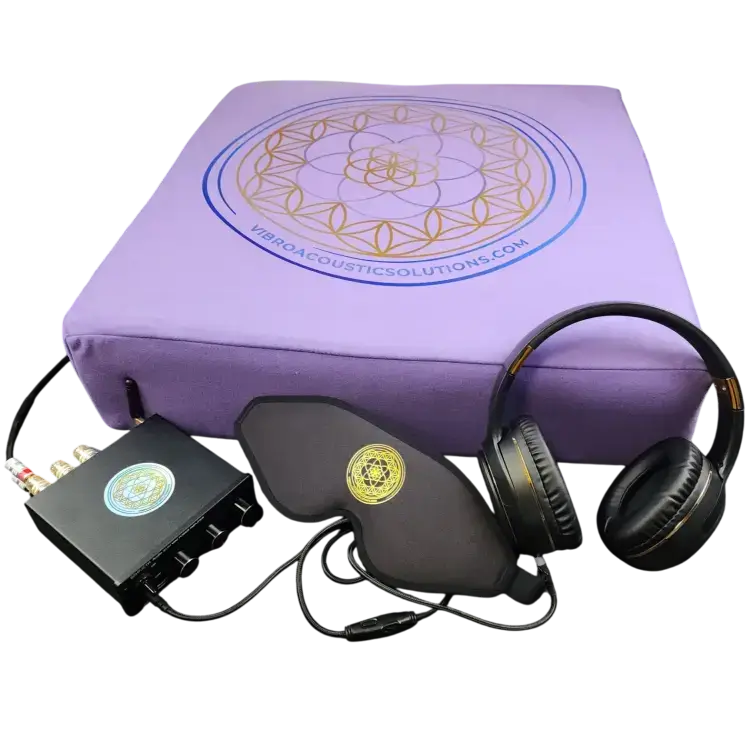 Vibroacoustic Therapy Meditation Cushion bundle with custom amplifier Vibroacoustic Solutions