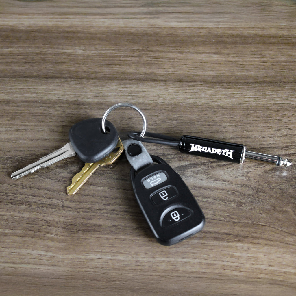 Megadeth Logo Guitar Plug Keychain Pluginz Keychains