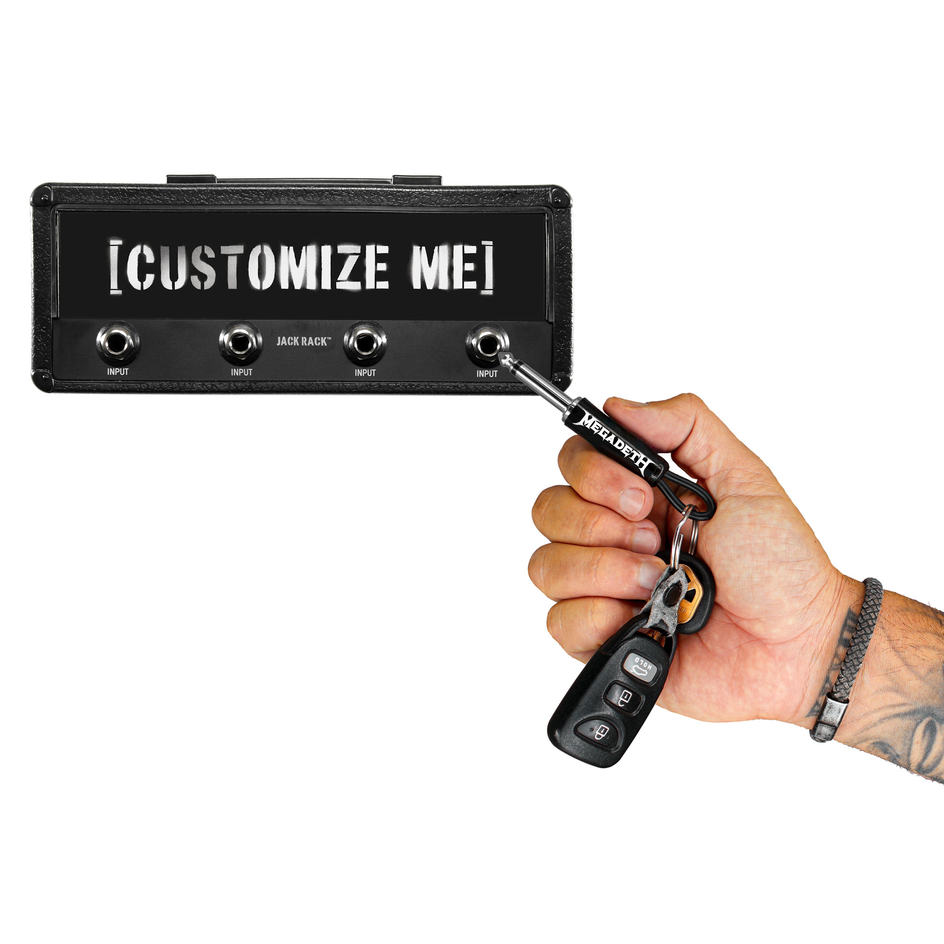 Megadeth Logo Guitar Plug Keychain Pluginz Keychains