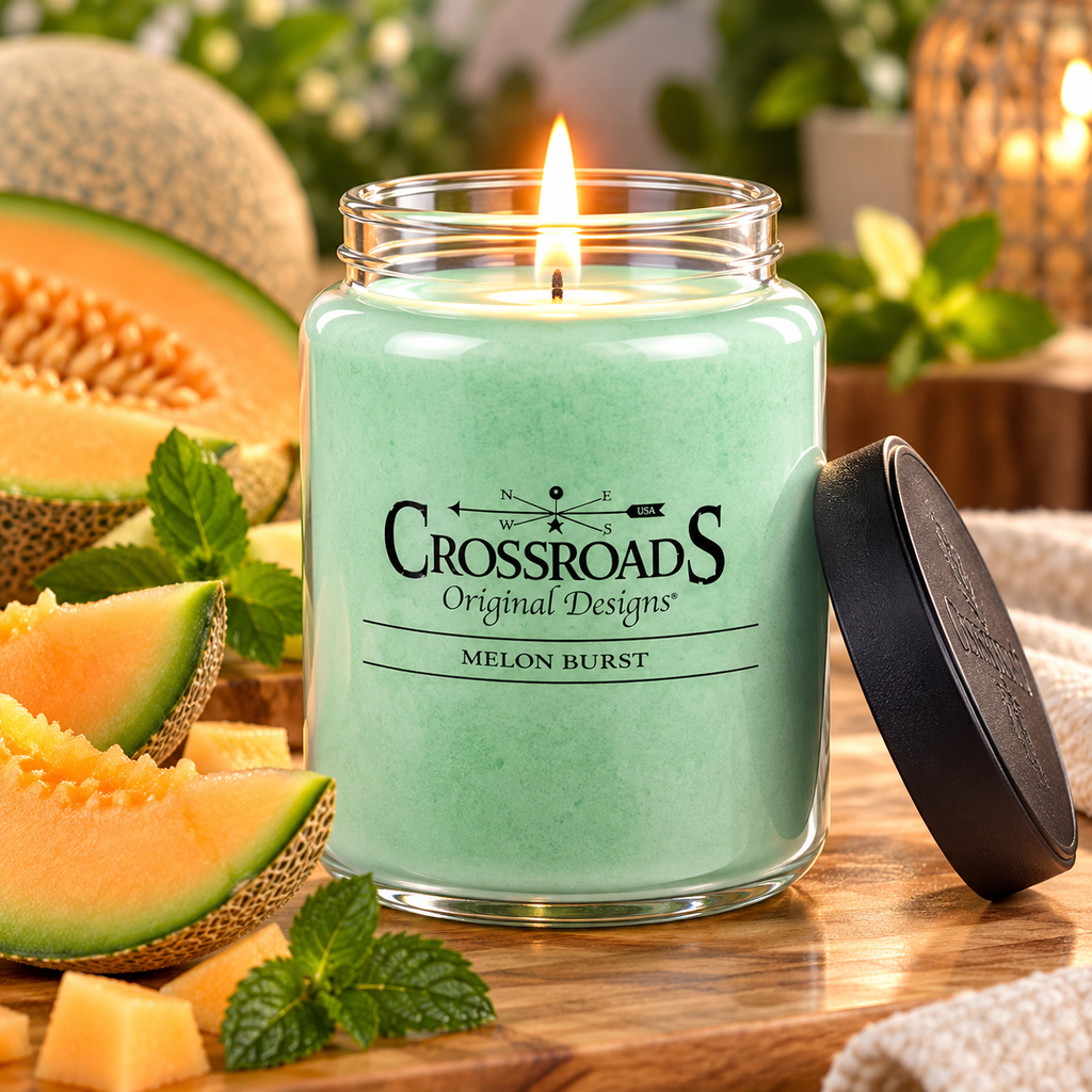Crossroads Melon Burst Scented 2-Wick Candle, 26 Ounce FashionMojos.com
