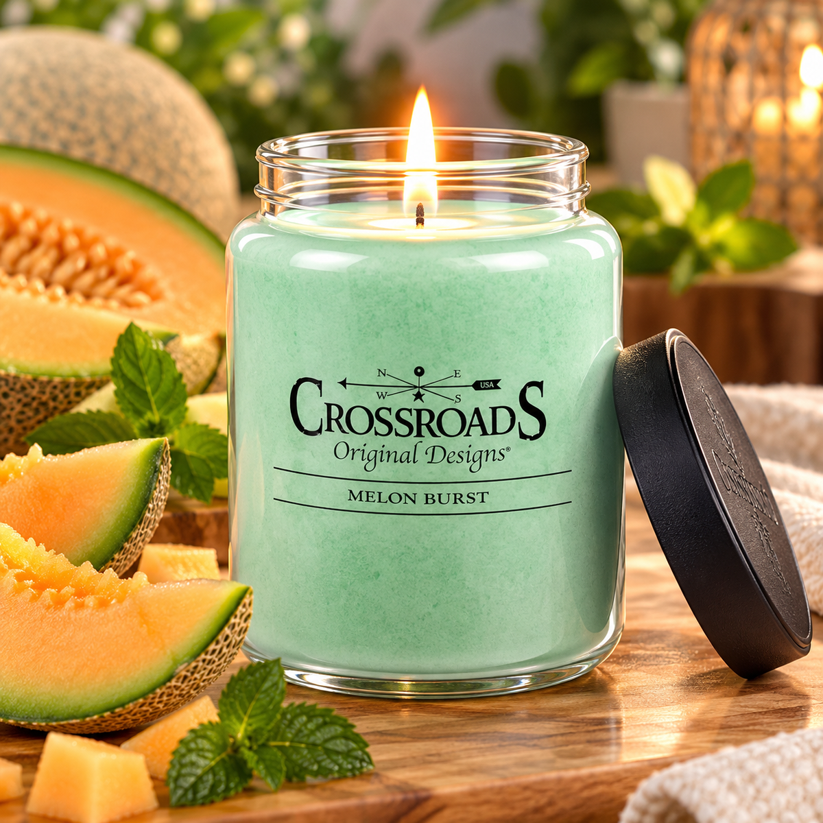 Crossroads Melon Burst Scented 2-Wick Candle, 26 Ounce FashionMojos.com