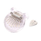 Mini Kalimba Thumb Piano 8 Keys Finger Transparent Acrylic Wood Musical Instrument with Tuning Hammer for Kids Adult Beginners