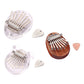 Mini Kalimba Thumb Piano 8 Keys Finger Transparent Acrylic Wood Musical Instrument with Tuning Hammer for Kids Adult Beginners