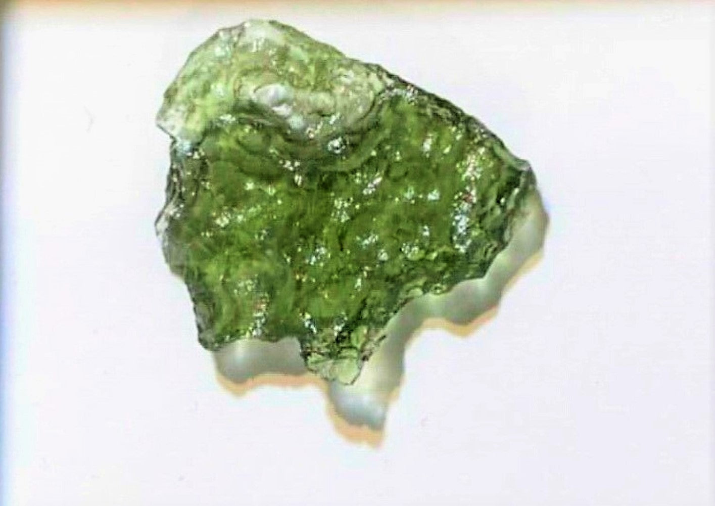 Moldavite Tektite Fragment Real Meteorite Glass Green Impact Rock 4g rocksolidfossils