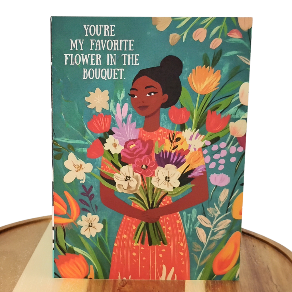 Celebrate Her Unique Beauty with "Favorite Flower" Greeting Card Black Magic Social Club