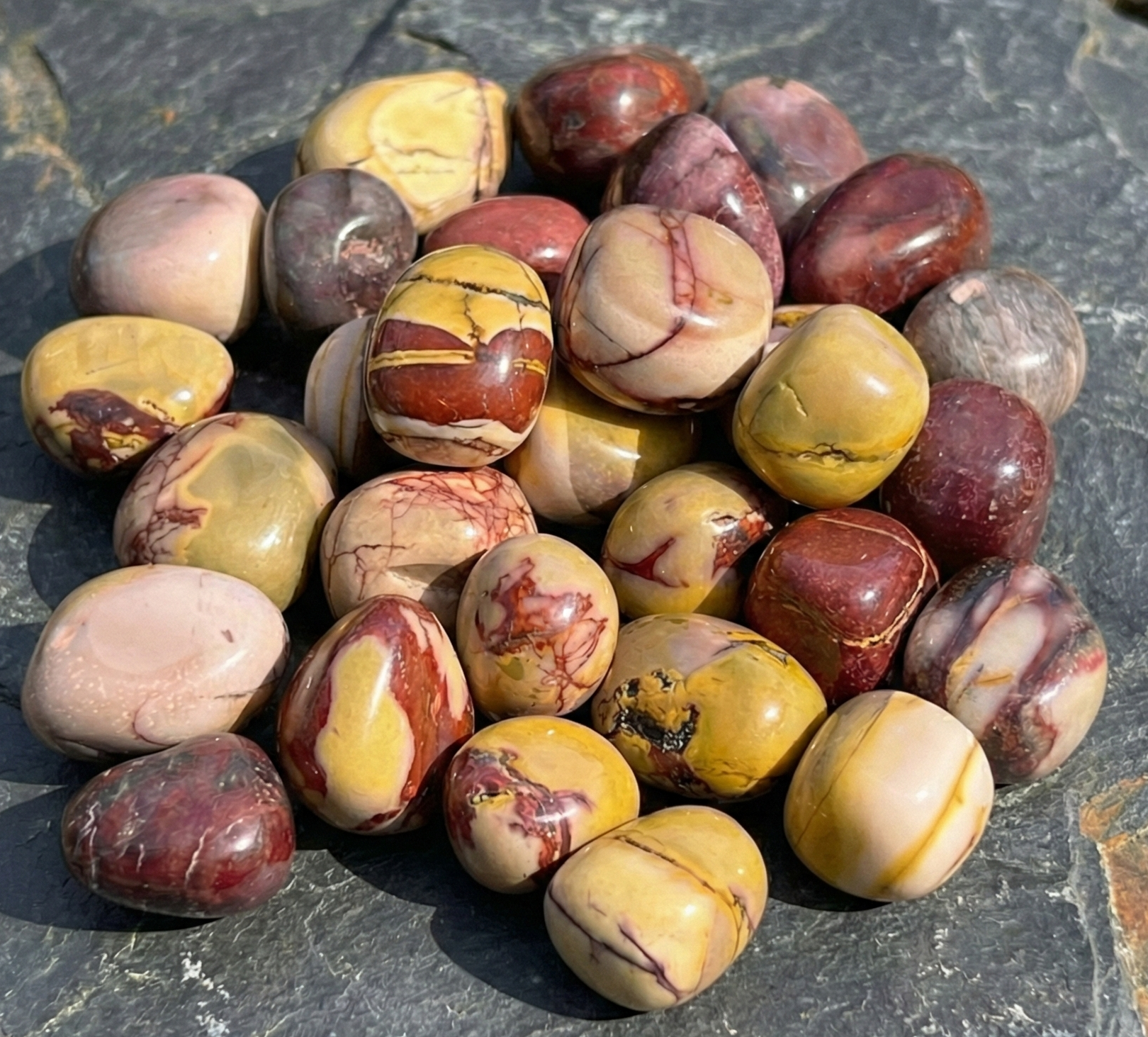 Mookaite Jasper Tumbled Stones (By The Piece Or Pound) Bulk Wholesale Lot Amazing Crystals