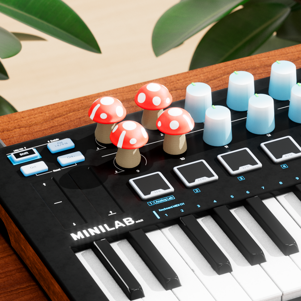 4-Pack Mushroom Knob Twist Tone