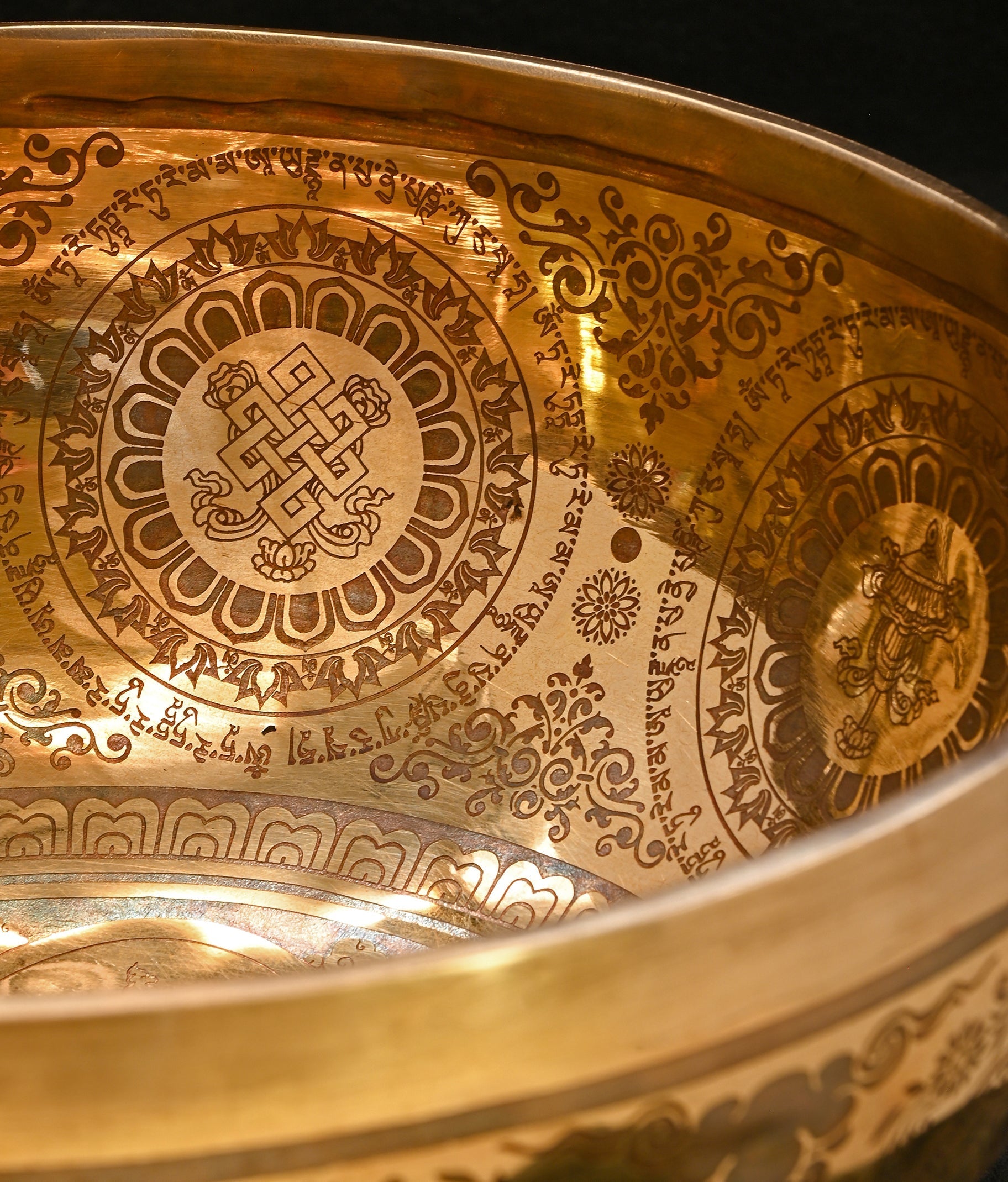 New Etched Jambati White Tara Singing Bowl A2 112Hz 11" N16075 Bodhisattva Trading Company