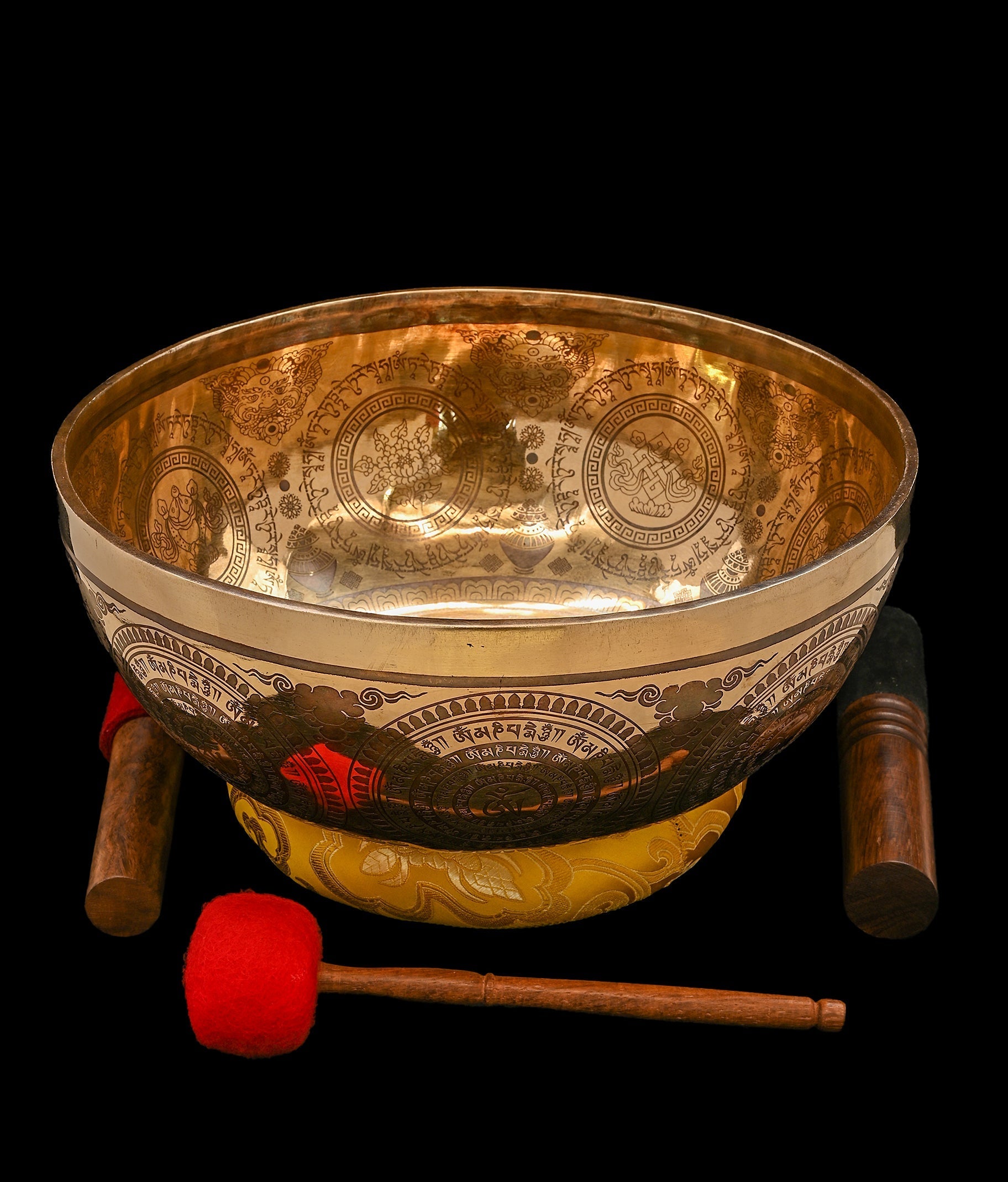 New Etched Jambati Tara Singing Bowl G#3 104Hz (CP) 11 1/4" N16222 Bodhisattva Trading Company