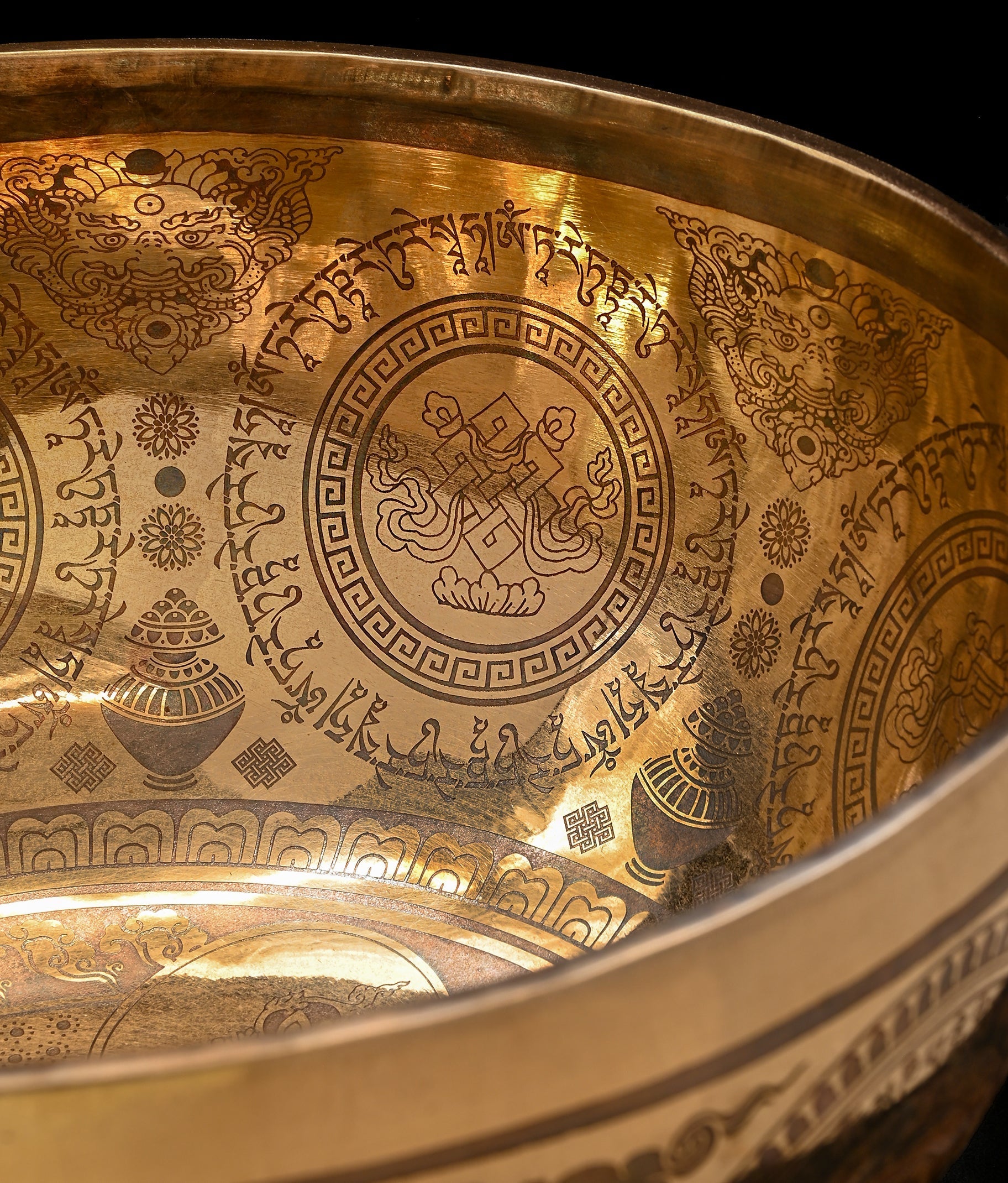 New Etched Jambati Tara Singing Bowl G#3 104Hz (CP) 11 1/4" N16222 Bodhisattva Trading Company