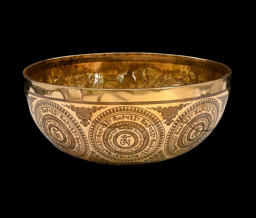 New Etched Jambati Tara Singing Bowl G#3 104Hz (CP) 11 1/4" N16222 Bodhisattva Trading Company