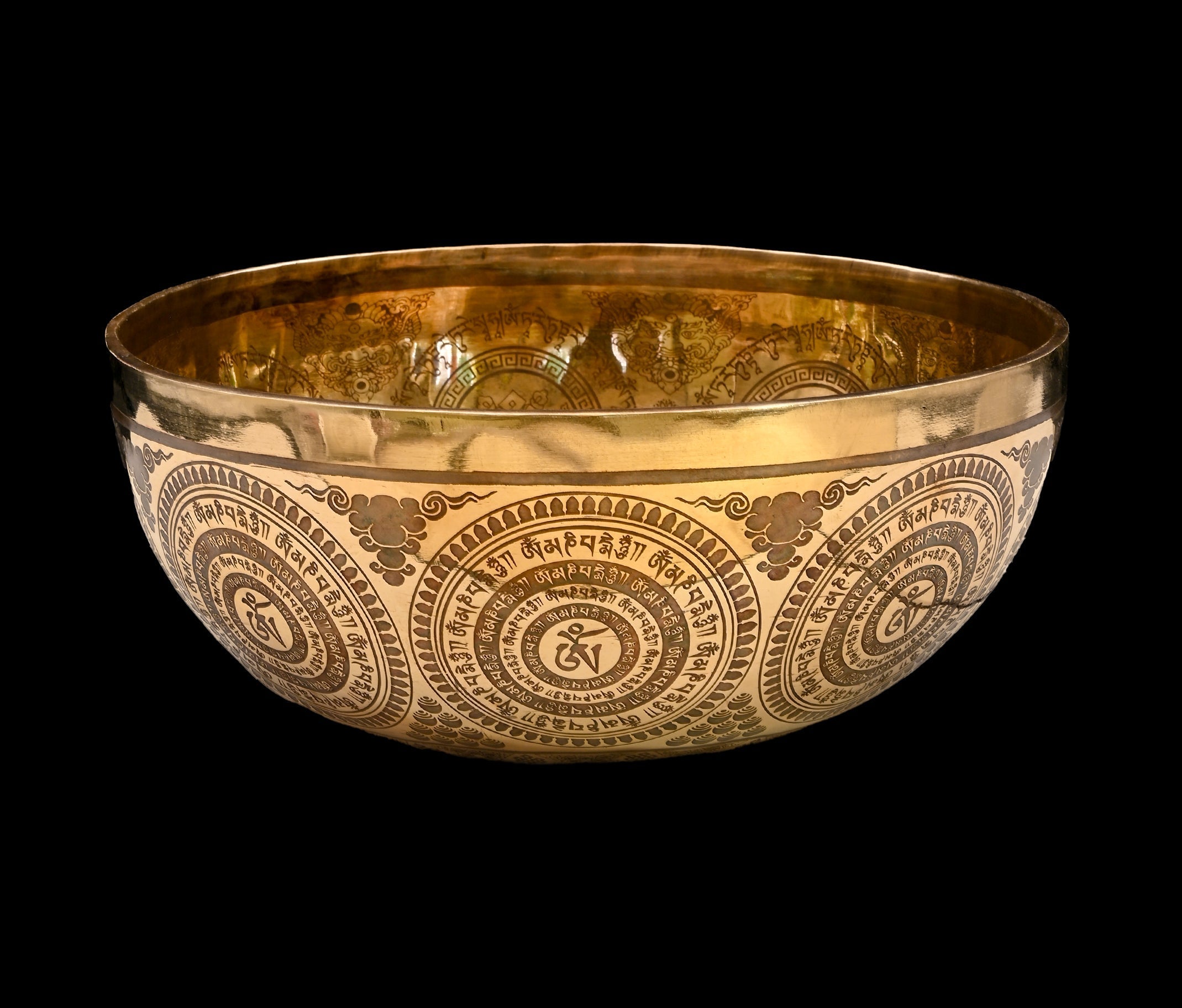 New Etched Jambati Tara Singing Bowl G#3 104Hz (CP) 11 1/4" N16222 Bodhisattva Trading Company