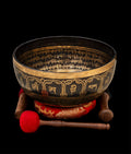 New Jambati Black Painted Chakra Singing Bowl A#2 116Hz (Near Concert Pitch) 10.75" N16238 Bodhisattva Trading Company