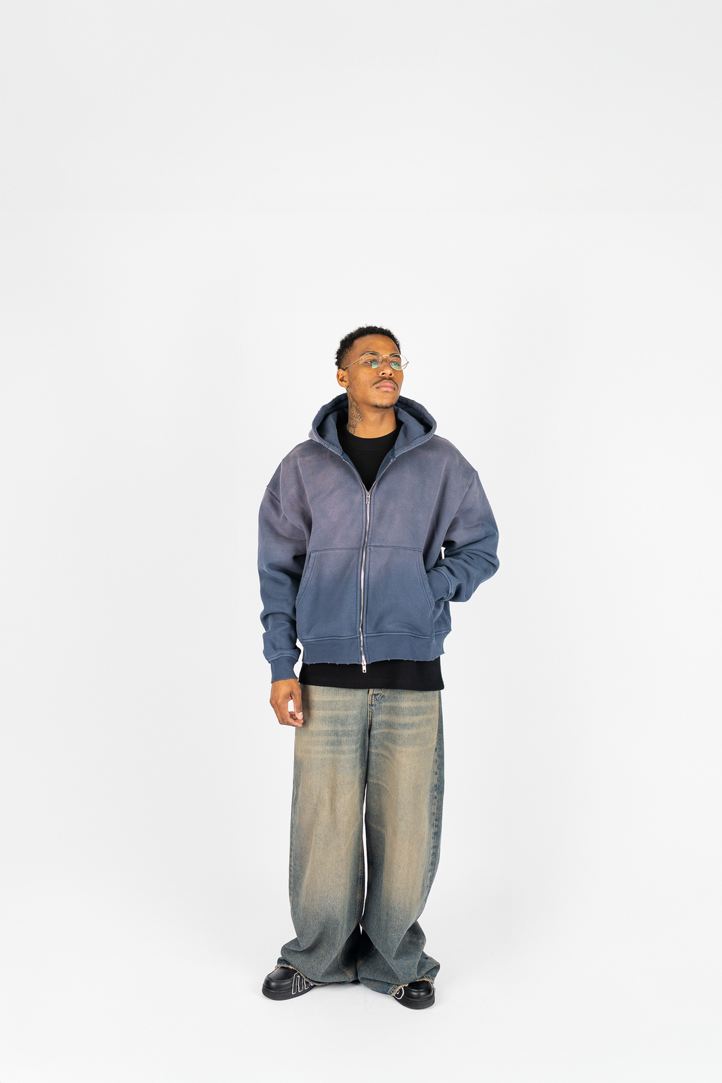 The Label Weathered Zip Up Superline