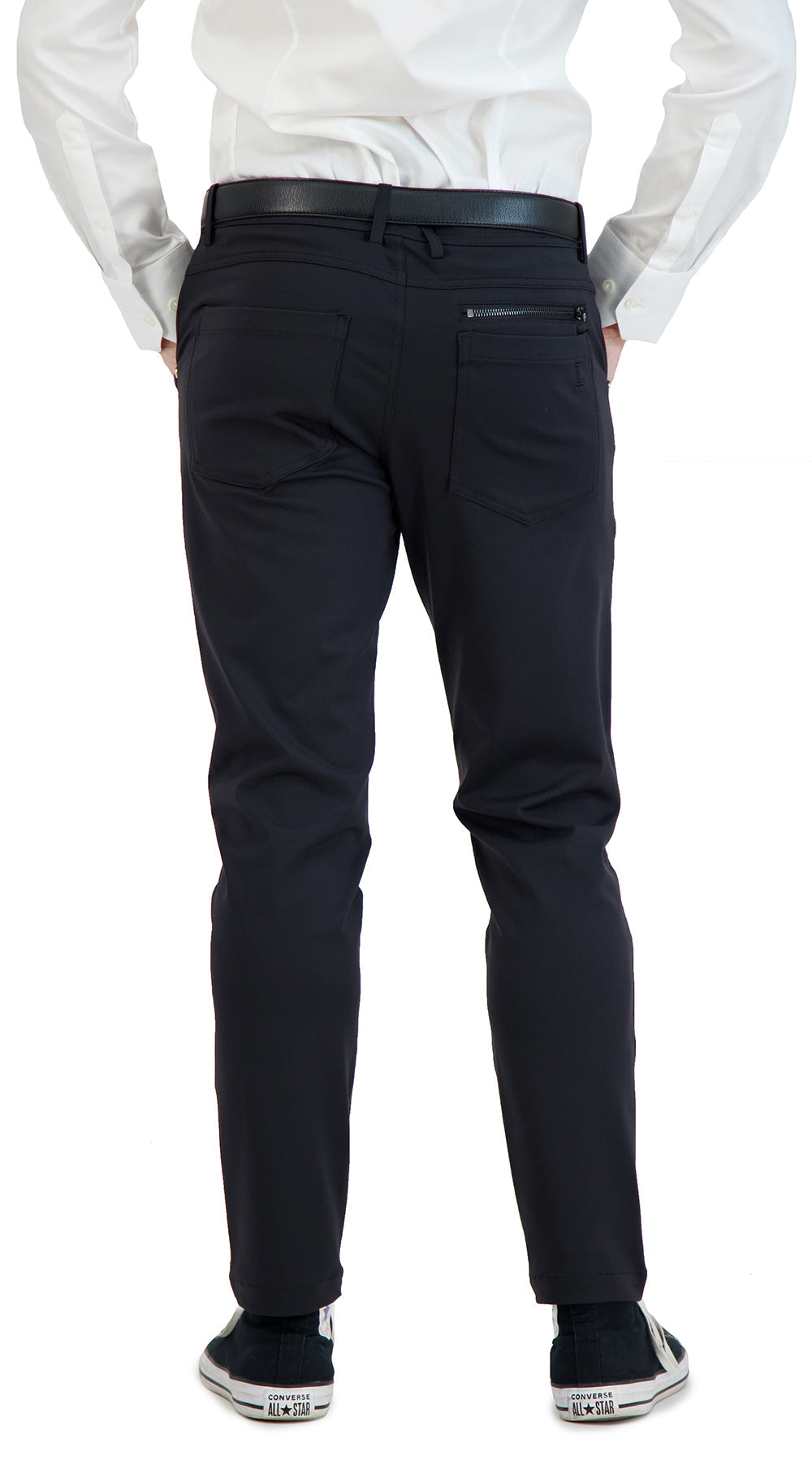 NEW & UPDATED Super - Stretch Men's Chinos //Casual// Black - Performance Collection LEVINAS® Official