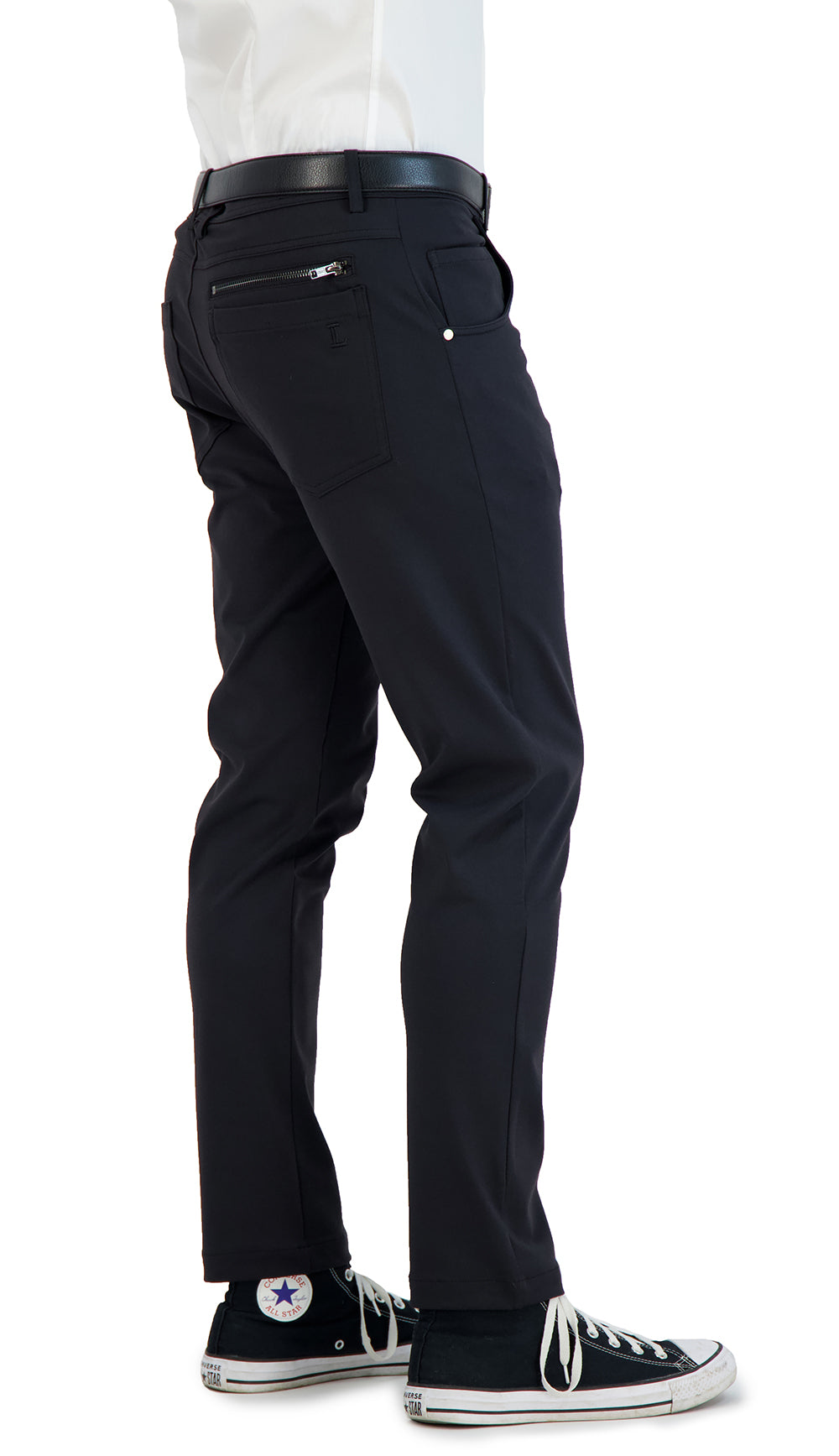 NEW & UPDATED Super - Stretch Men's Chinos //Casual// Black - Performance Collection LEVINAS® Official
