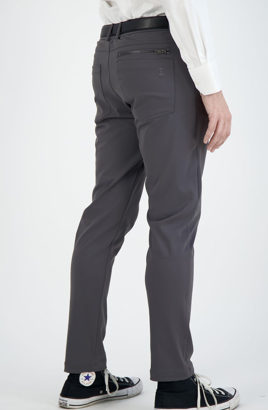 NEW & UPDATED Super - Stretch Men's Chinos //Casual// Dark Charcoal - Performance Collection LEVINAS® Official