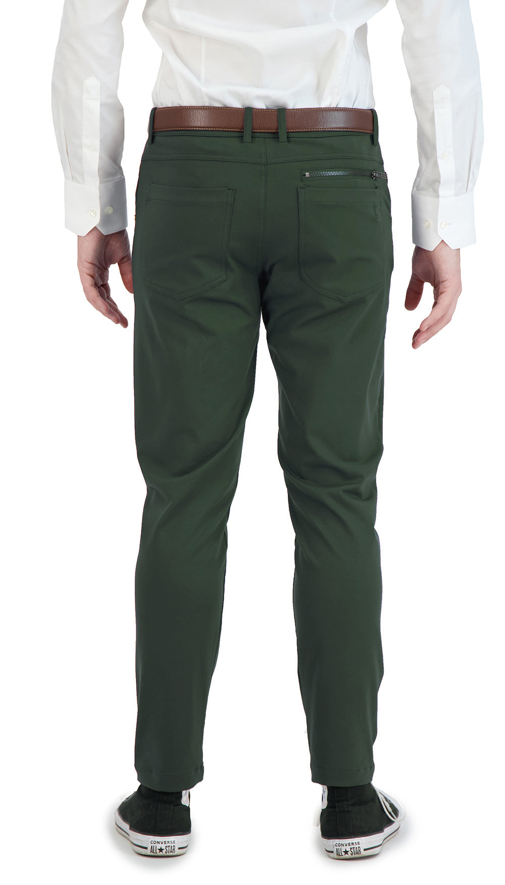 NEW & UPDATED Super - Stretch Men's Chinos //Casual// Olive - Performance Collection LEVINAS® Official