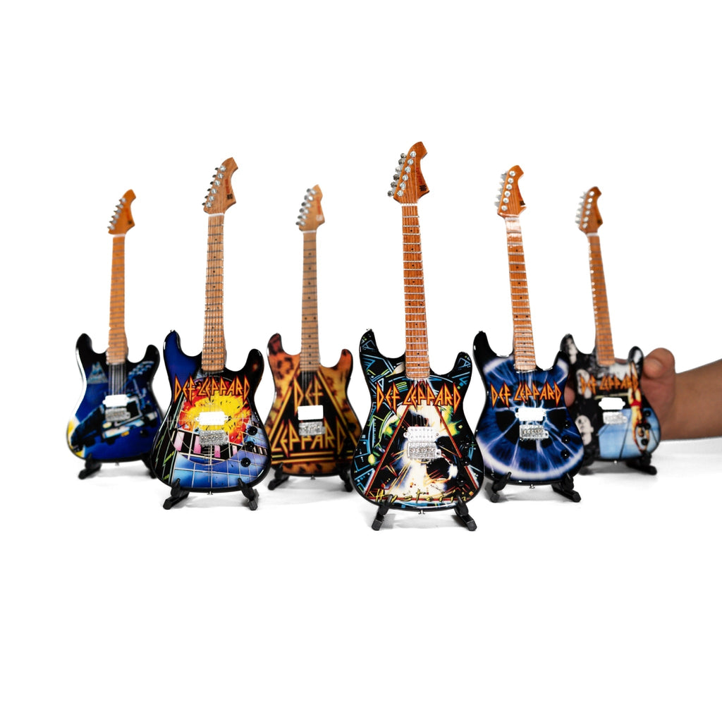 The Complete Def Leppard Miniature Guitar Set – All 6 Official Designs The Mini Axe