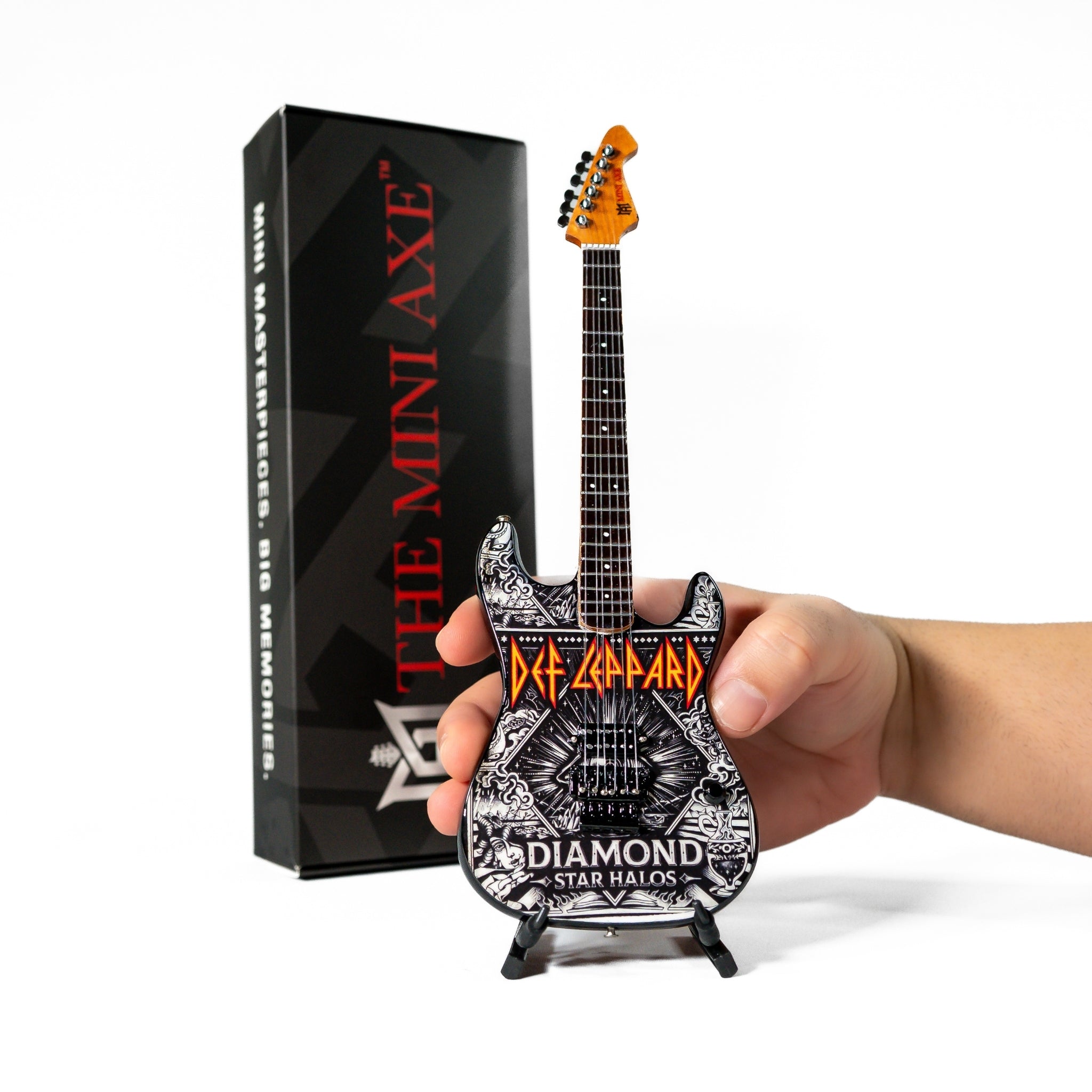 Def Leppard "Diamond" Collectible Miniature Guitar The Mini Axe