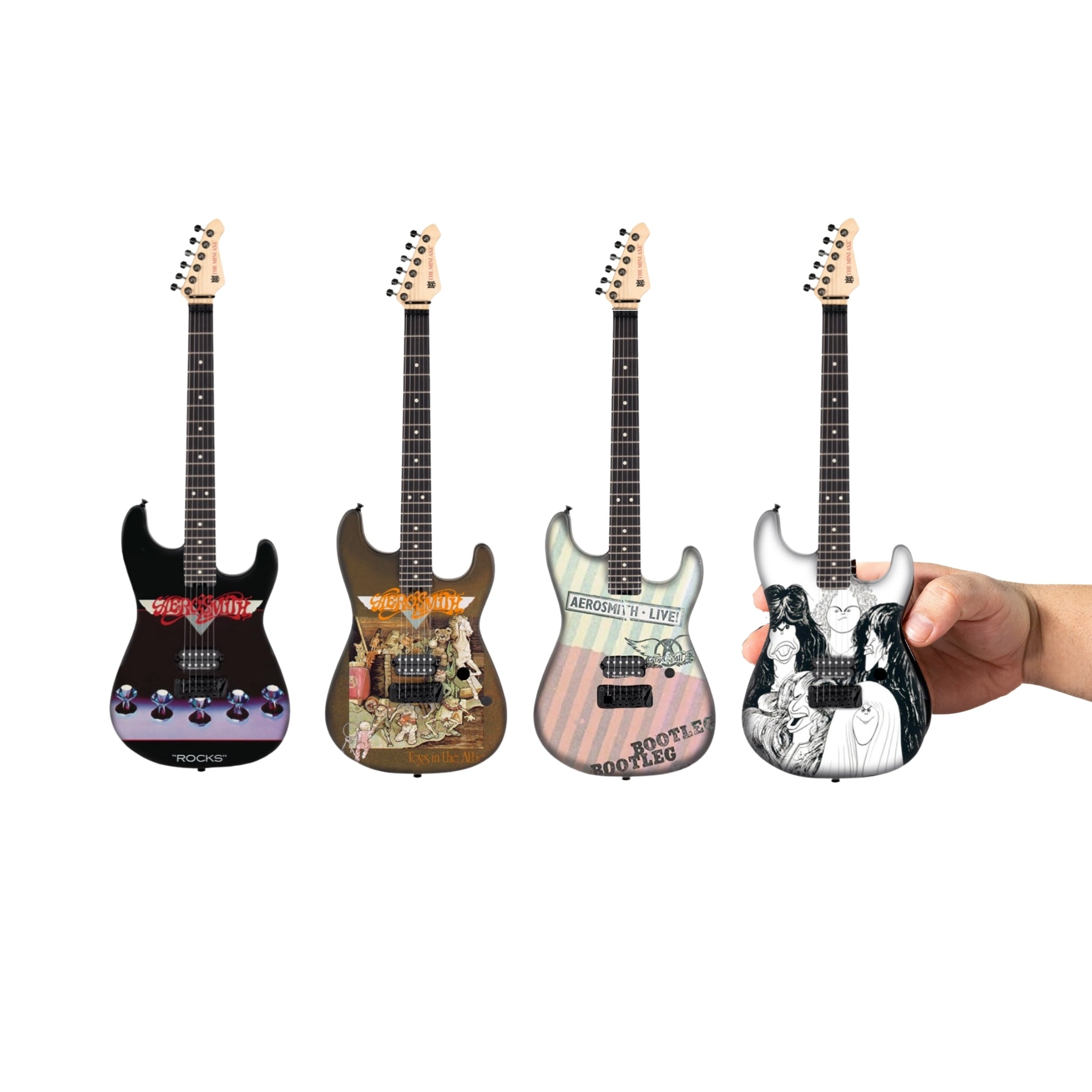Aerosmith "The 70's Set" Collectible Miniature Guitar Collection The Mini Axe