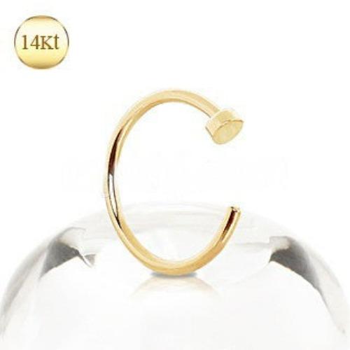 14Kt Yellow Gold Nose Hoop Ring Fashion Hut Jewelry