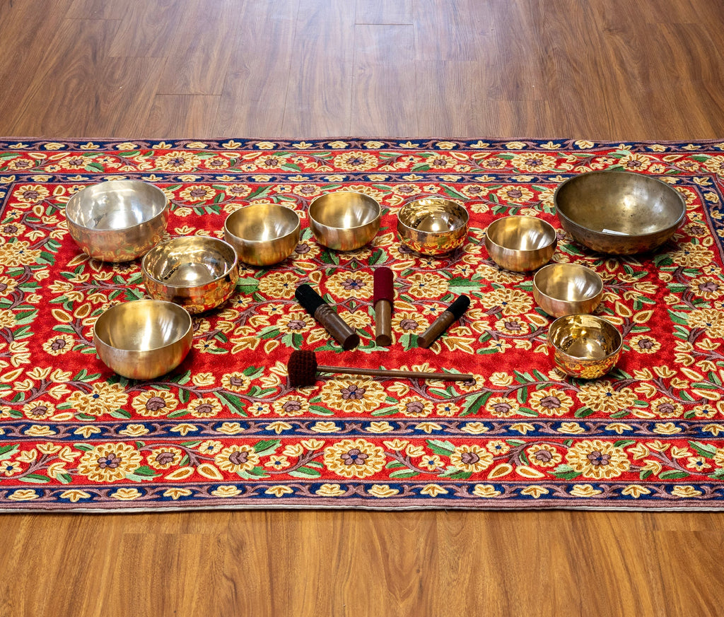 Hybrid Diatonic Singing Bowl Set - C4 Scale with 3rd Octave Bass Bowls - NS15870 Bodhisattva Trading Company