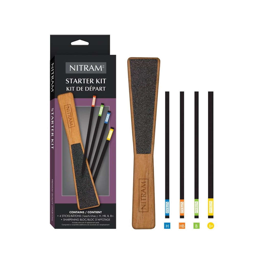 Nitram Starter Kit (4 charcoals w/ Sharpener) ShopSketchBox