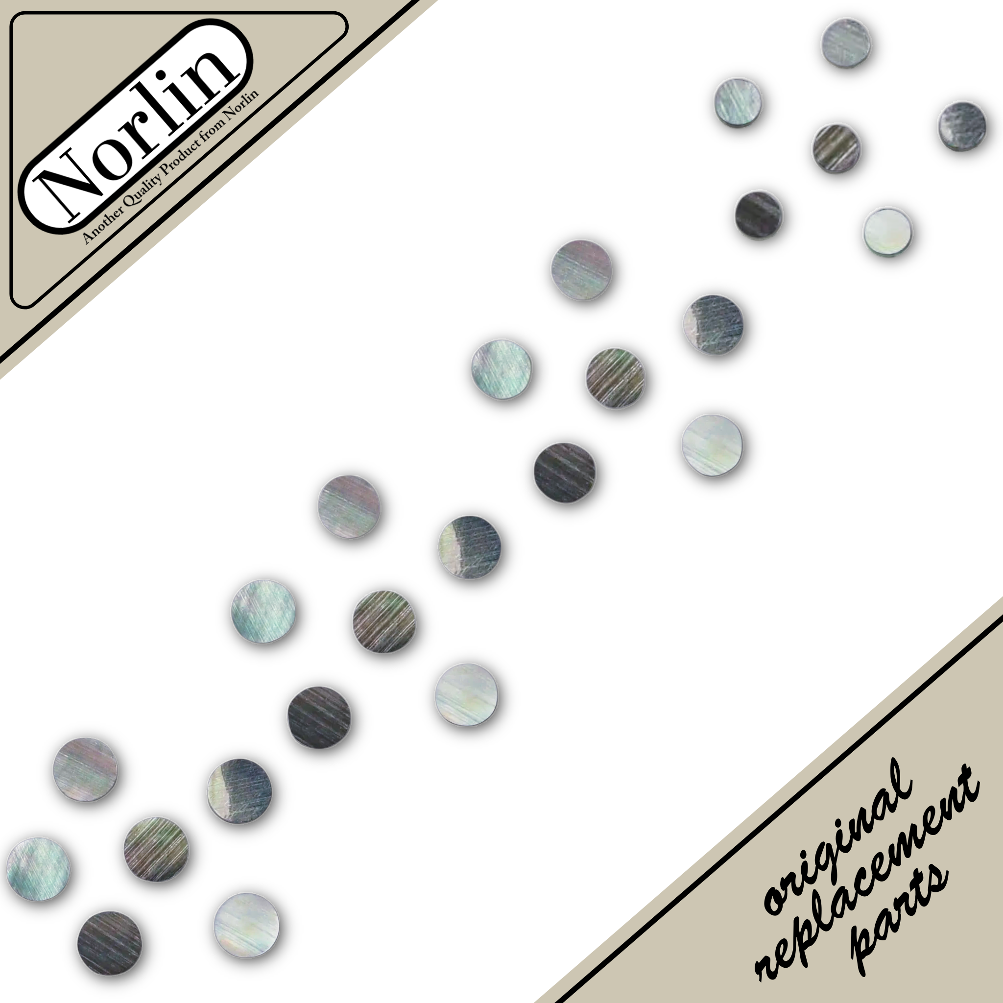 Black-Lip Pearl Oyster Side Position Dots & Inlays for Guitar (10-Pack) Randy's LLC