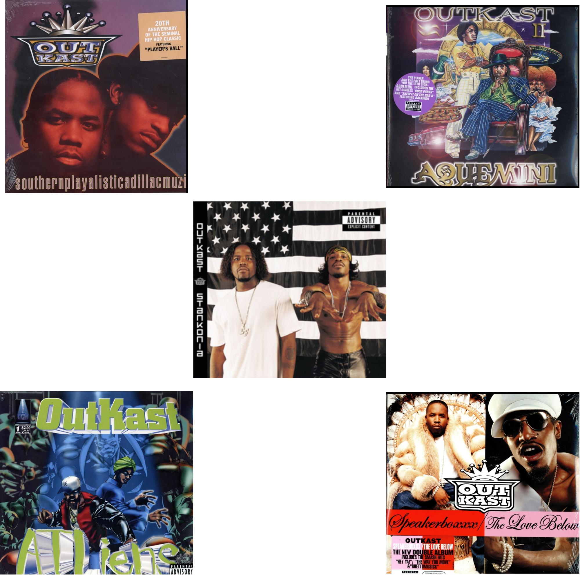 Outkast - Southernplayalisticadillacmuzik & Atliens & Stankonia & Aquemini & Speakerboxxx / Love Below - LP Vinyl Bundle Bundle Music