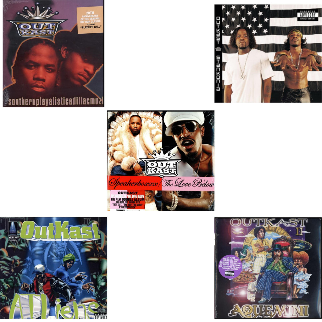 Outkast - Southernplayalisticadillacmuzik & Atliens & Speakerboxxx / Love Below & Stankonia & Aquemini - LP Vinyl Bundle Bundle Music