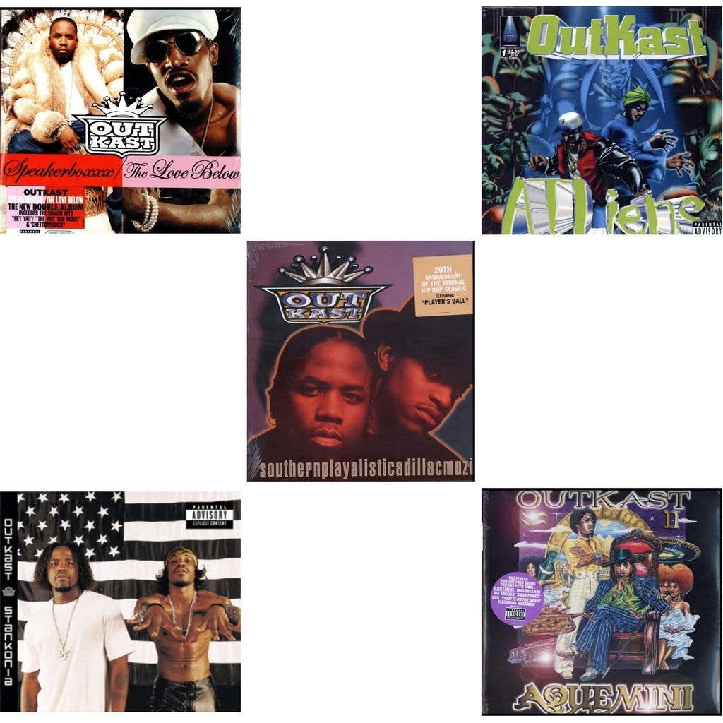 Outkast - Atliens & Aquemini & Stankonia & Speakerboxxx / Love Below & Southernplayalisticadillacmuzik - LP Vinyl Bundle Bundle Music