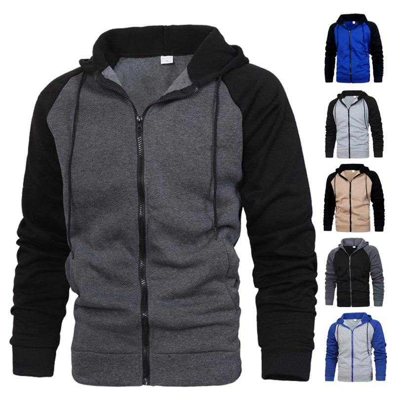 Men's Colorblock Fashion Raglan Sleeve Sweatshirt