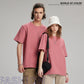 Solid color T-shirt summer breathable loose short-sleeved round neck men and women