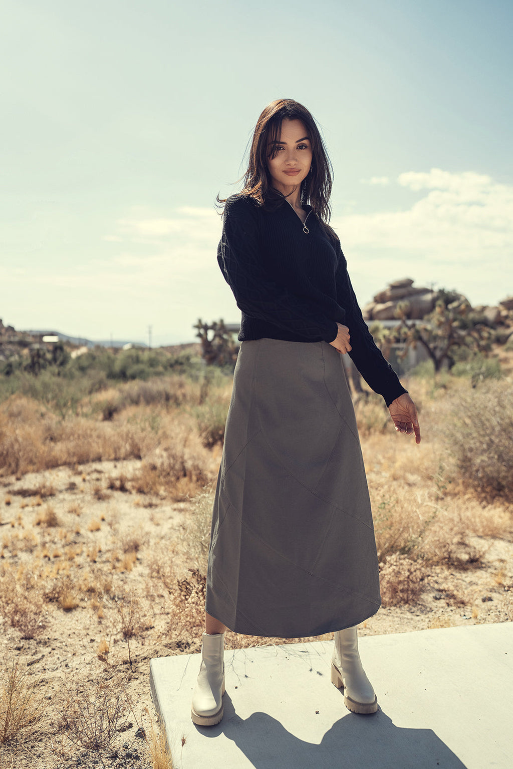 WOOL SEAM SKIRT profile-nyc