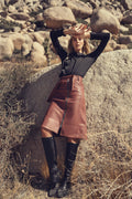 LEATHER ZIPPER SKIRT profile-nyc