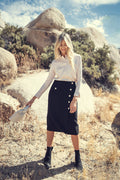 WOOL BUTTON SKIRT profile-nyc