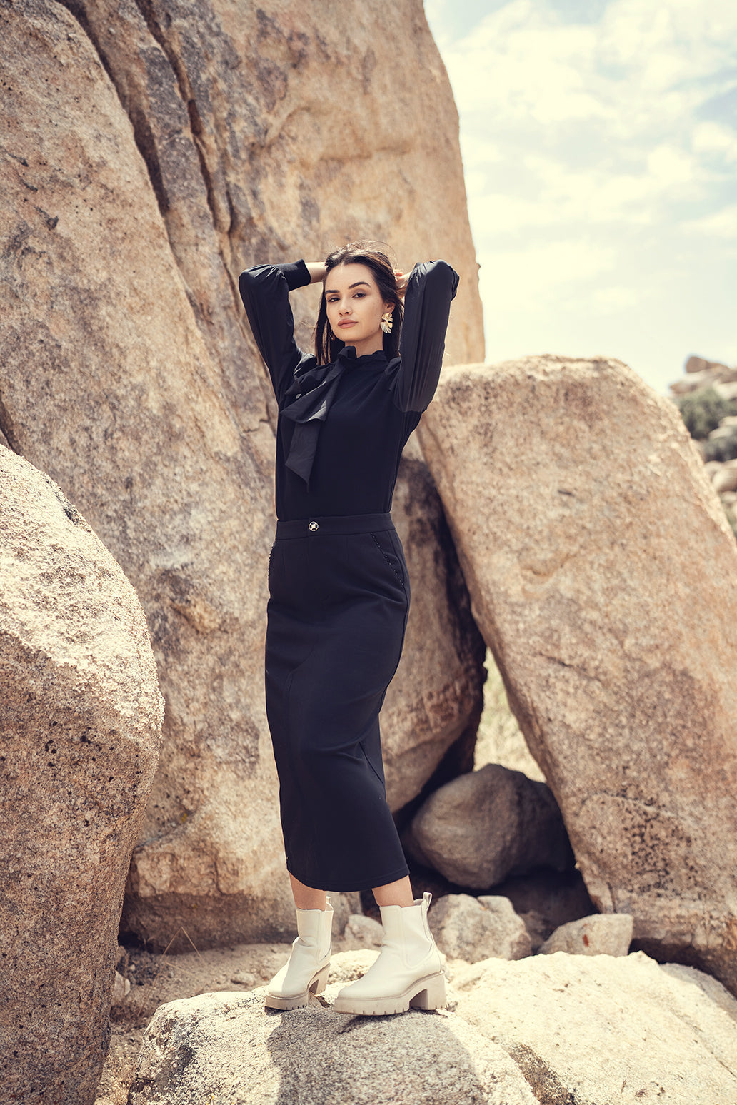 STRAIGHT STRECH SKIRT profile-nyc