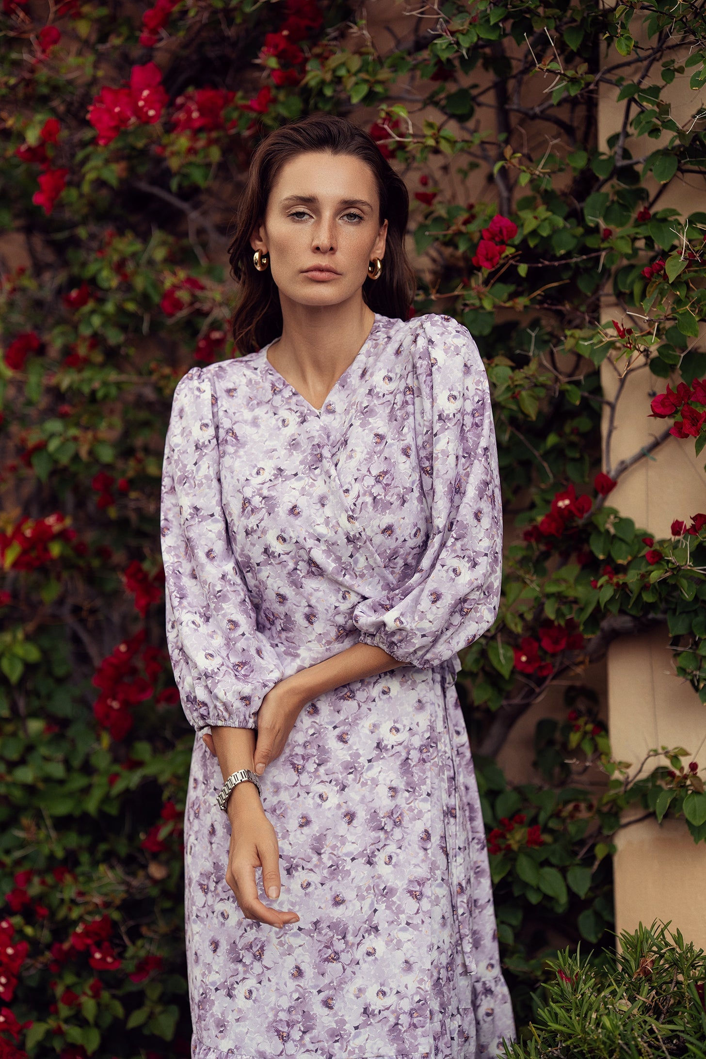 FLORAL WRAP DRESS profile-nyc