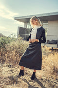 LEATHER SEAM SKIRT profile-nyc