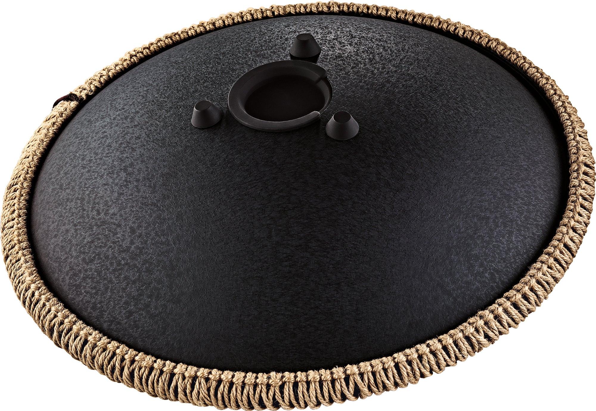 16" Octave Steel Tongue Drum, D Kurd, Black Utah Energy Healing Center
