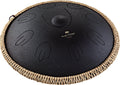 16" Octave Steel Tongue Drum, D Kurd, Black Utah Energy Healing Center